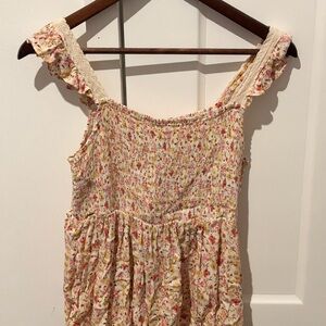 Blue Rain Multicolor Smocked Top